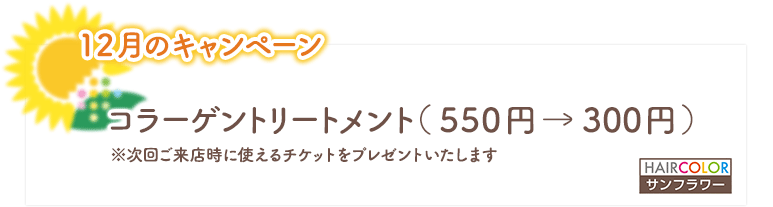 12月のキャンペーン